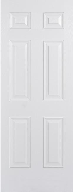 6 Panel Composite White External Door 80" x 32" (2032 x 813mm)