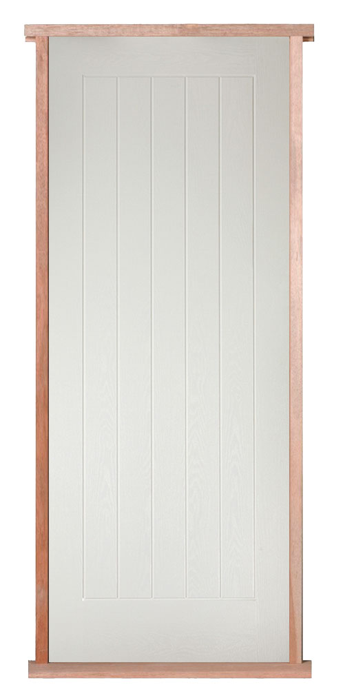 Composite White Mexicano Pre-hung External Door Set