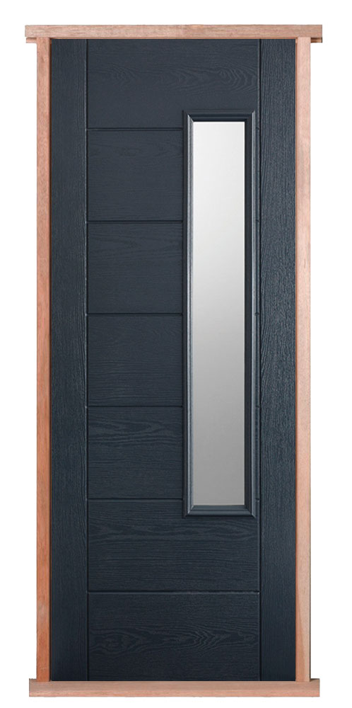 Composite Grey Newbury Pre-hung External Door Set