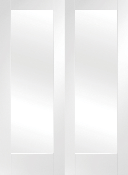 Pattern 20 White Primed Internal French Doors