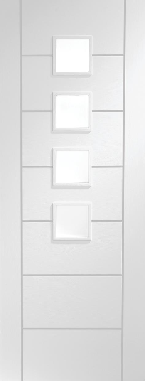 Palermo Obscure Glazed White Primed Internal Door