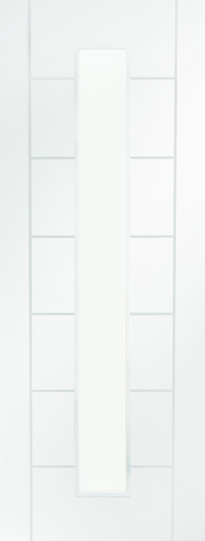 Palermo 1-Light White Primed Internal Door with Clear Glass