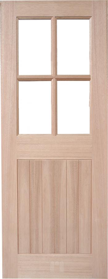 Cottage 4-Light External Hardwood Door