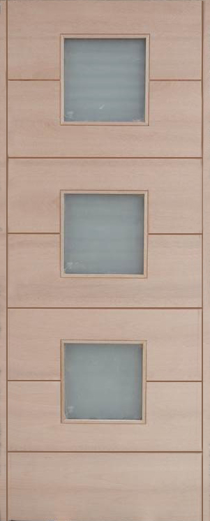 Modena 3-Light External Hardwood Door