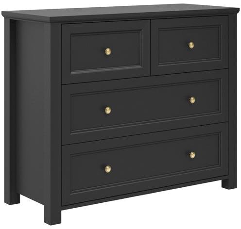 Ives Black Chest of Drawers