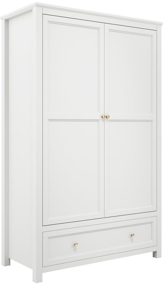 Ives White Double Wardrobe