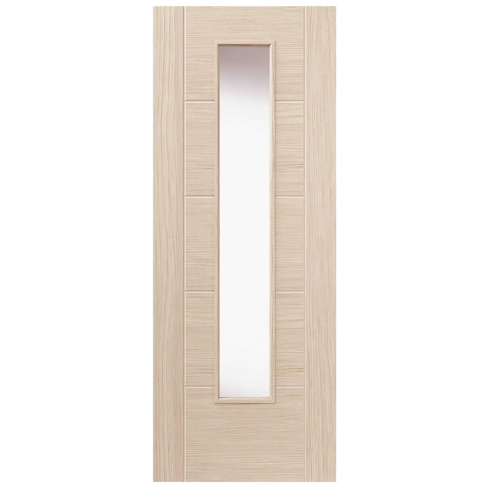 Tigris Ivory Laminate Door with Clear Glass