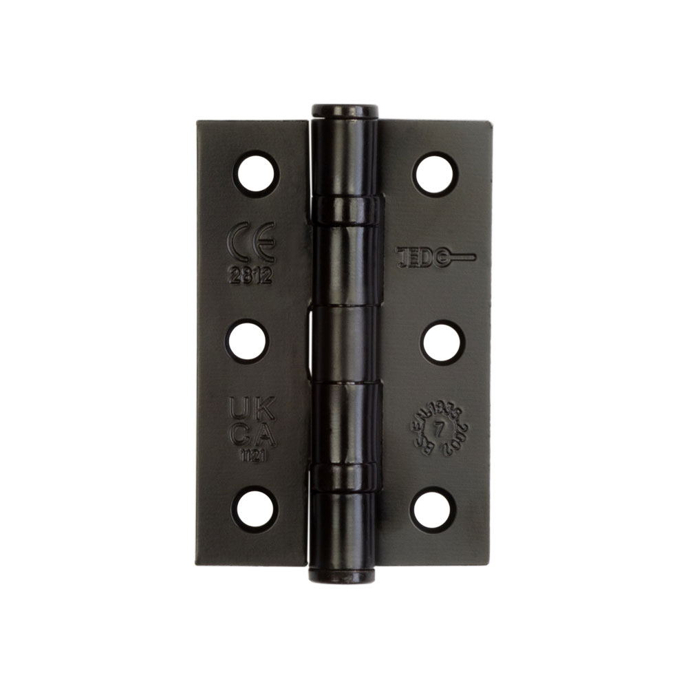 Set of Two 3" Heavy Duty Ball Bearing Hinges - Black