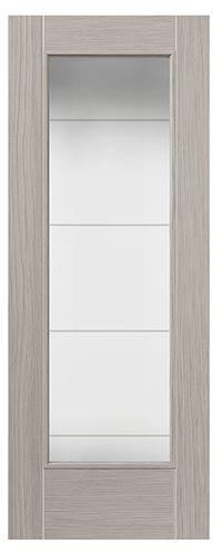Tigris Light Grey Laminate Door with Clear Glass (full)