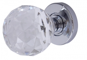 Faceted Glass Mortice Knob