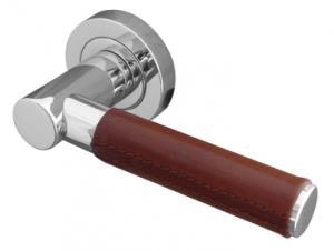Paja Ascot Bown Leather Lever Door Handle Set