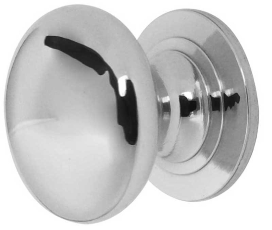 Traditional Cupboard Knob - Polished Chrome