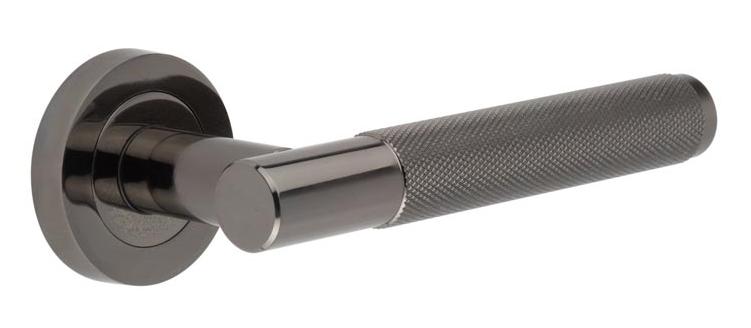 Jedo Bari Knurled Door Handles - Black Nickel
