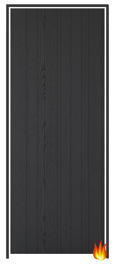 Montreal Black Laminate Prehung Internal Fire Door