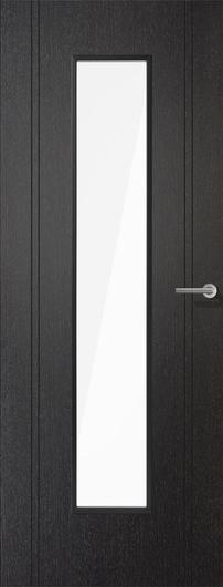 Monaco Black Laminate Internal Door with Clear Glass (pre-finished)