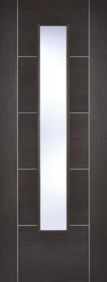Vancouver Laminate Dark Grey Glazed Internal Door