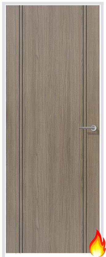 Monaco Light Grey Laminate Prehung Internal Fire Door