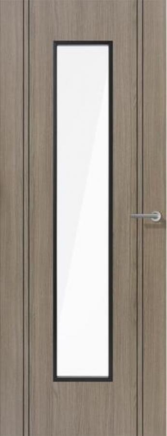 Monaco Light Grey Laminate Door with Clear Glass (pre-finished)