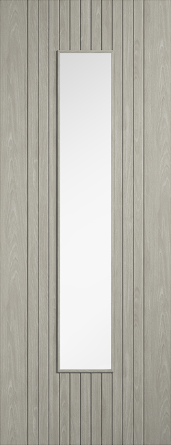 Sydney Light Grey Laminate Door with Clear Glass