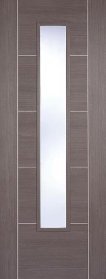 Vancouver Laminate Medium Grey Glazed Internal Door