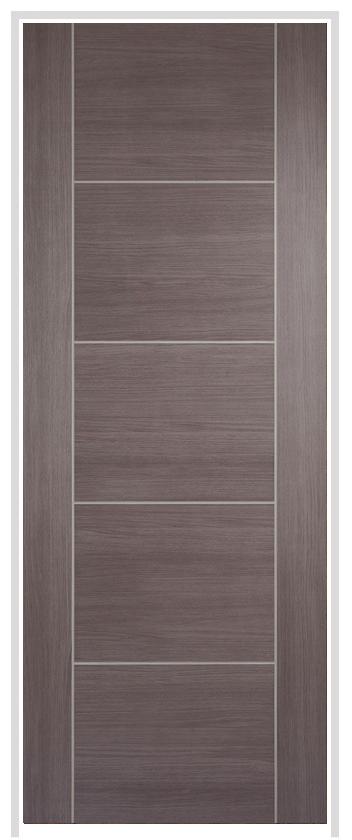 Vancouver Laminate Medium Grey Prehung Internal Door