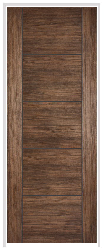 Vancouver Laminate Walnut Prehung Internal Door