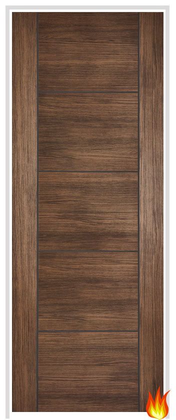 Vancouver Laminate Walnut Prehung Internal Fire Door