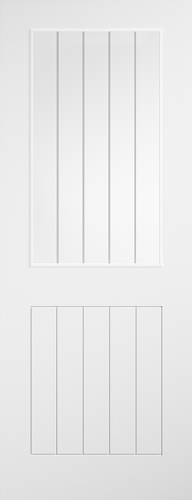 Cottage Pre-Finished White Glazed Internal Door
