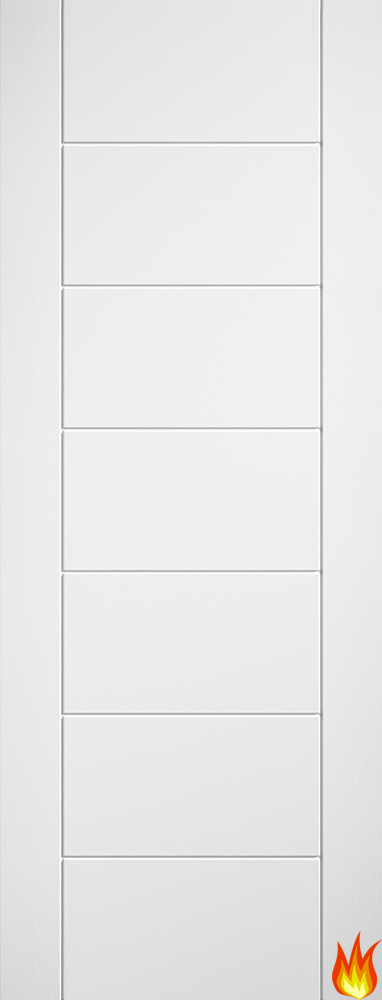 Linear 7P Pre-Finished White Internal Fire Door