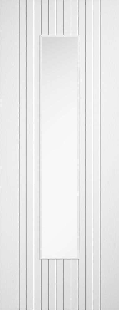Sydney Pre-Finished White Internal Door with Clear Glass