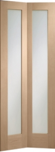 Pattern 10 Oak Internal Bi Folding Door (clear glass)