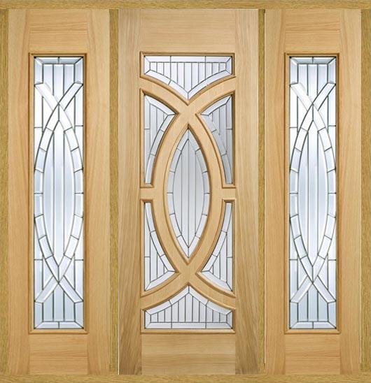 LPD Majestic Oak Front Door with Sidelight/s