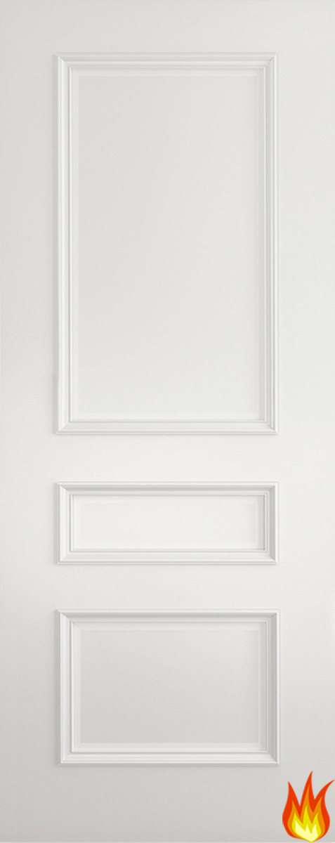 Mayfair 3 Panel White Internal Fire Door (FD30)