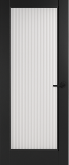 Ravenna Black Pre-Finished Internal Door with Reeded Glass