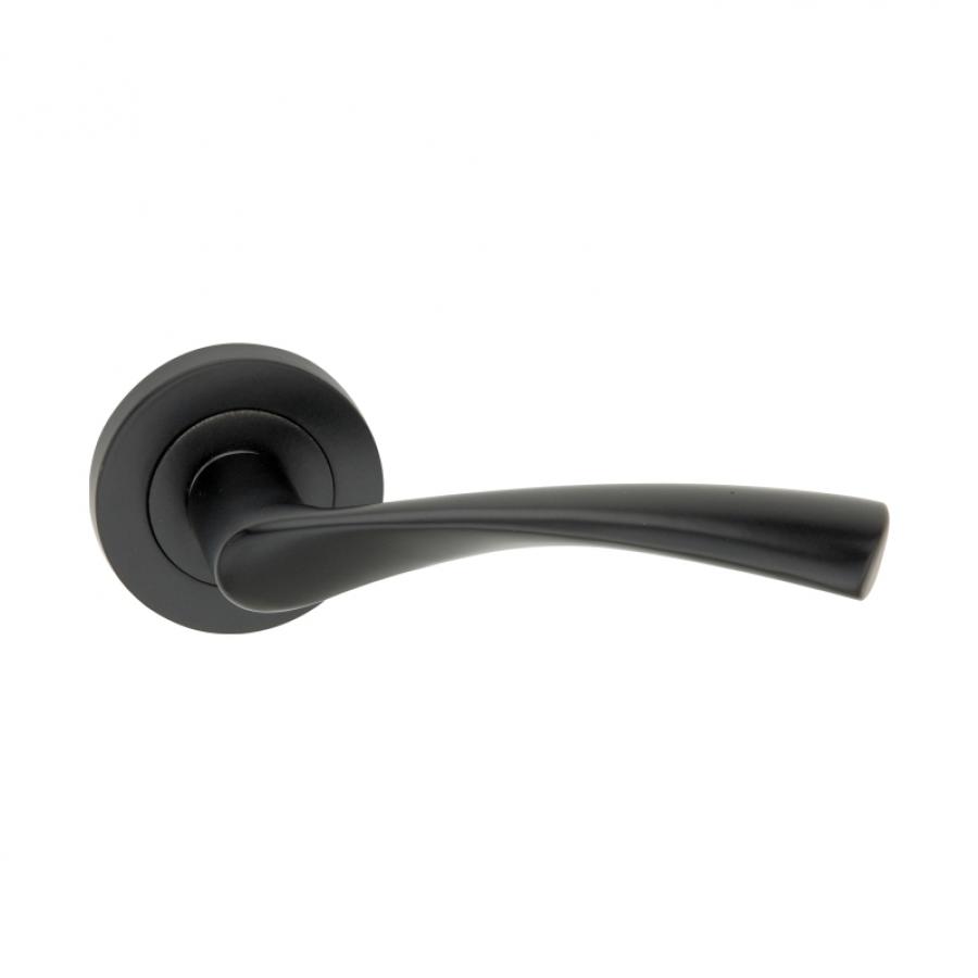Vecta Matt Black Designer Lever on Rose