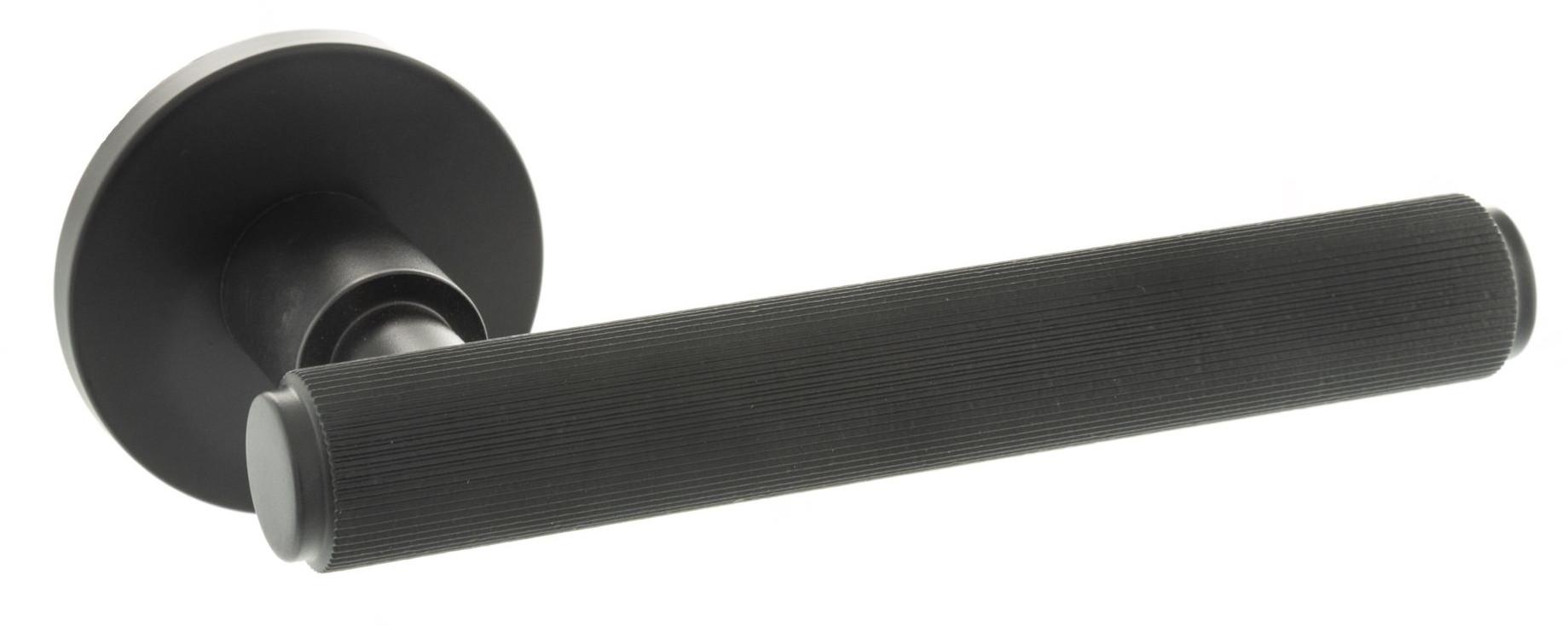 Stephenson Matt Black Designer Lever on 5mm Slim Rose