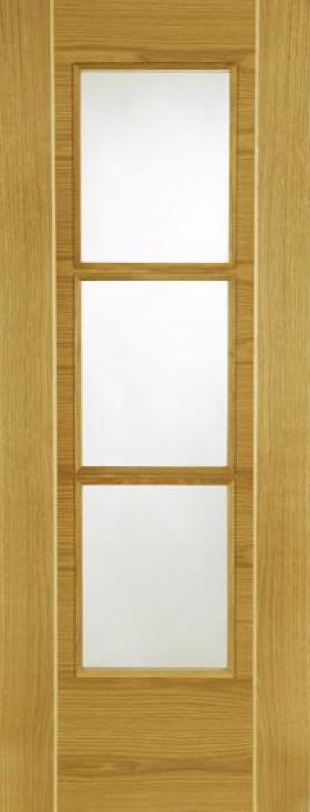 Mirage 3-Light Flush Internal Oak Door with Ash Inlay (pre-finished)