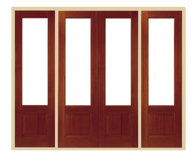 Chiswick External Hardwood French Doors with Sidelights