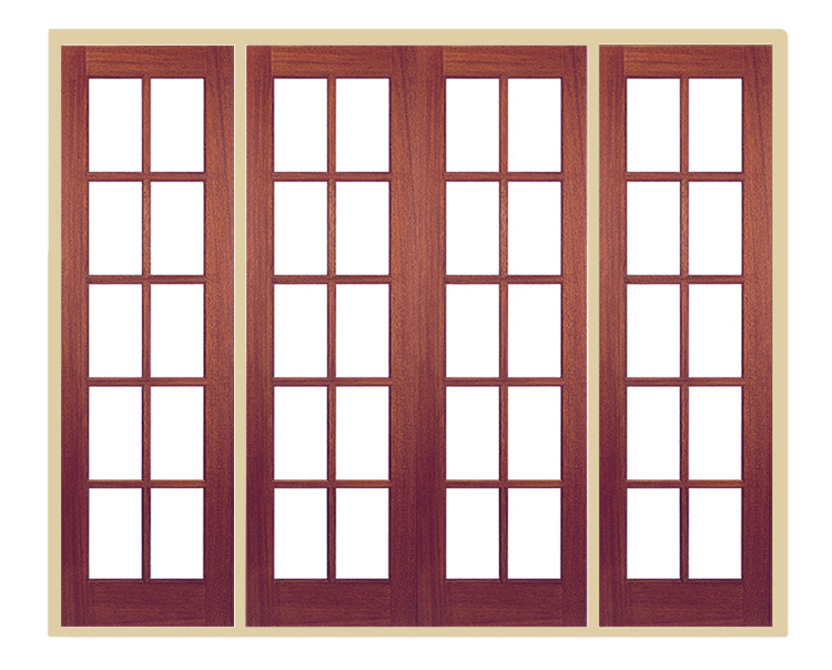 Pattern GTP External Hardwood French Doors with Sidelights