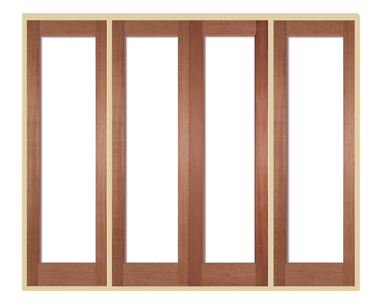 Pattern 20 External Hardwood French Doors with Sidelights