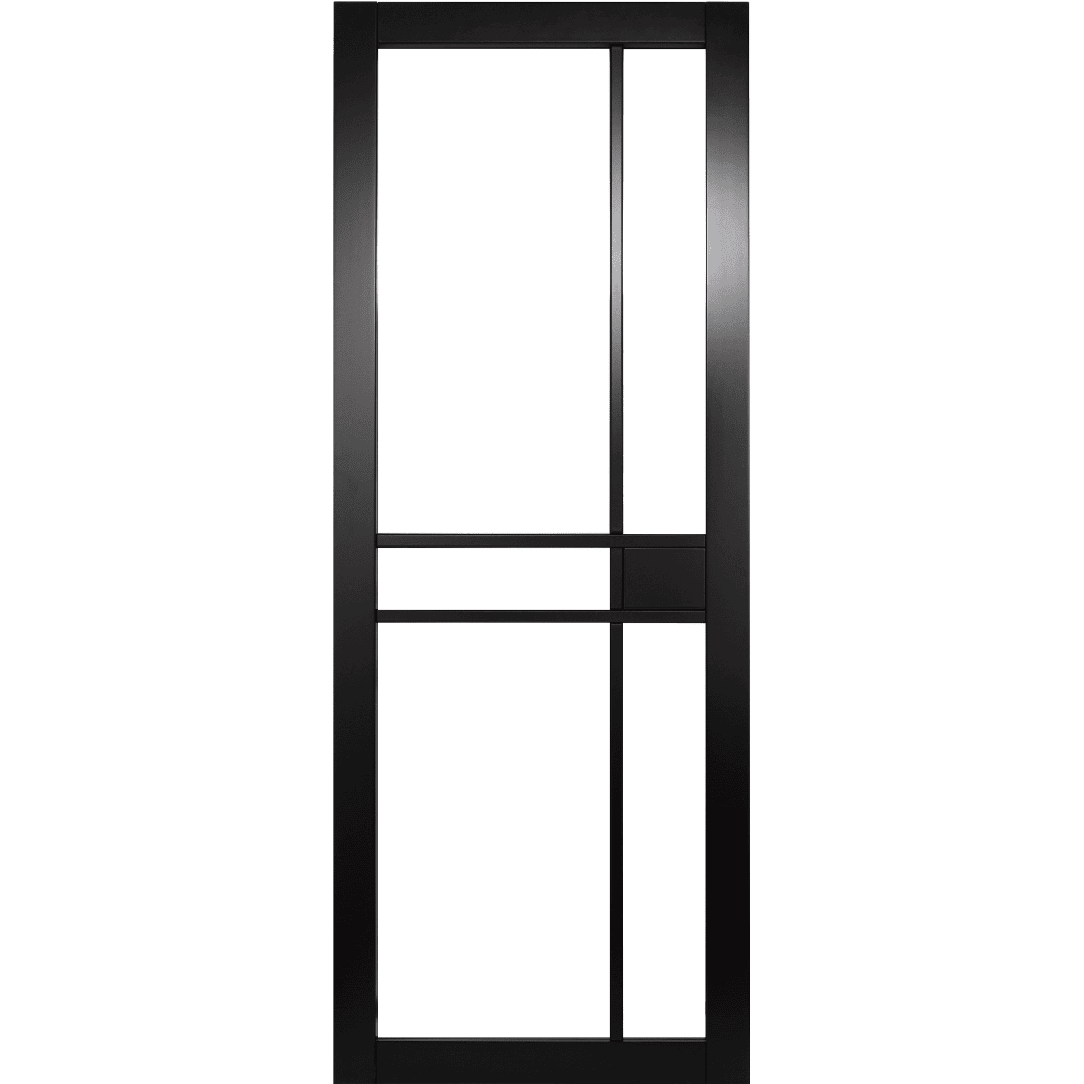 Naples Black Internal Door with Clear Glass (pre-finished)