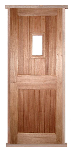 Straight Top 1-Light Hardwood Pre-hung Stable Door Set