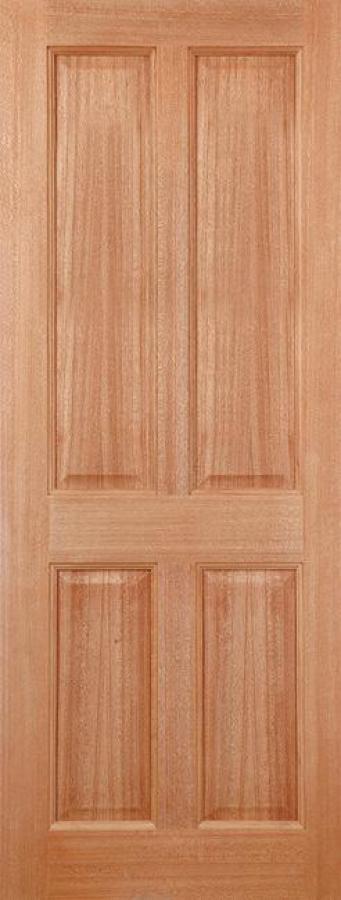 Colonial 4 Panel External Hardwood Door (mortice and tenon)