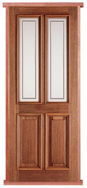Derby Hardwood Etched Pre-hung Door Set (37mm middle stile)
