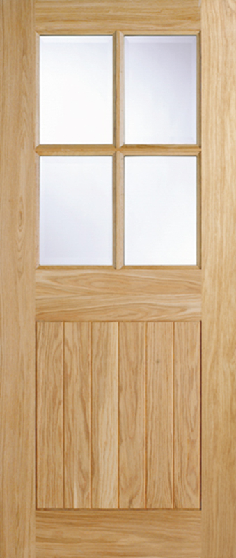Cottage 4-Light External Oak Door