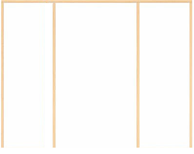 Oak Easi-Frame (room divider) for Single or Double doors