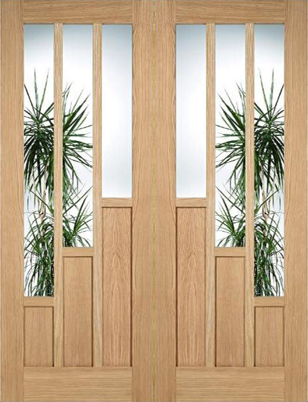 Coventry Internal Oak Door Pair, Pre-Finished 78" x 60" (Clearance)