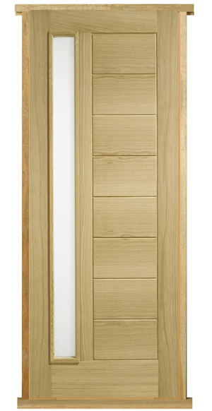 Oak Goodwood Obscure Glazed Pre-hung Door Set