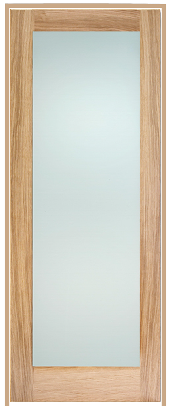 Pattern 10 Oak Prehung Door with Frosted Glass (un-finished)