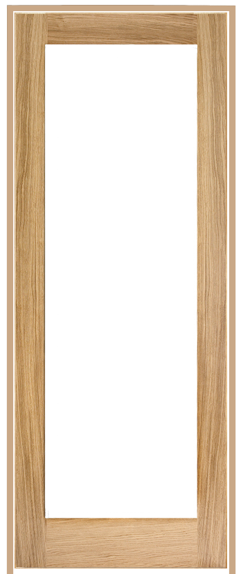 Pattern 10 Oak Prehung Door with Clear Glass (un-finished)